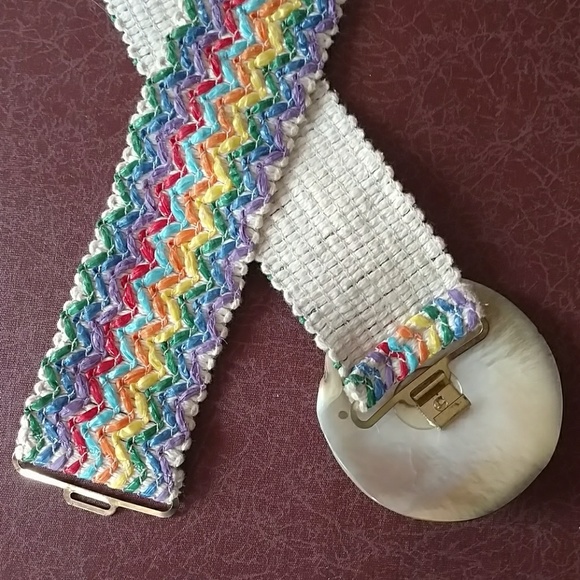 VTG Boho Shell & Straw Stretch Belt - Picture 4 of 4